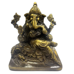 Ganesha de bronce acabado marrón