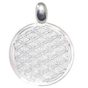 Colgante de flor de la vida en plata