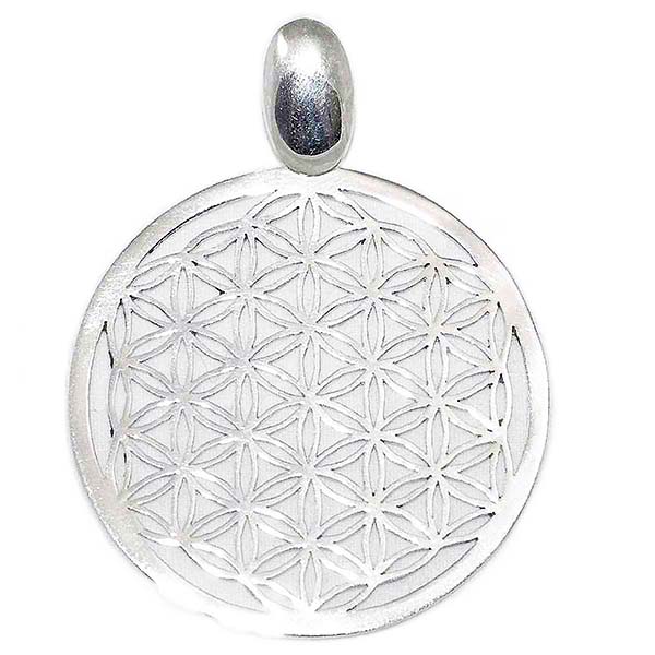 Colgante de flor de la vida en plata