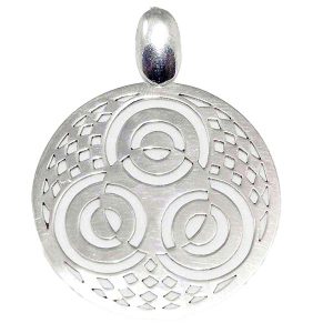 Colgante de plata crop circle