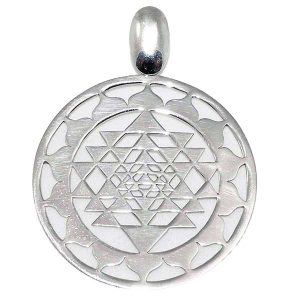 Colgante de plata crop circle